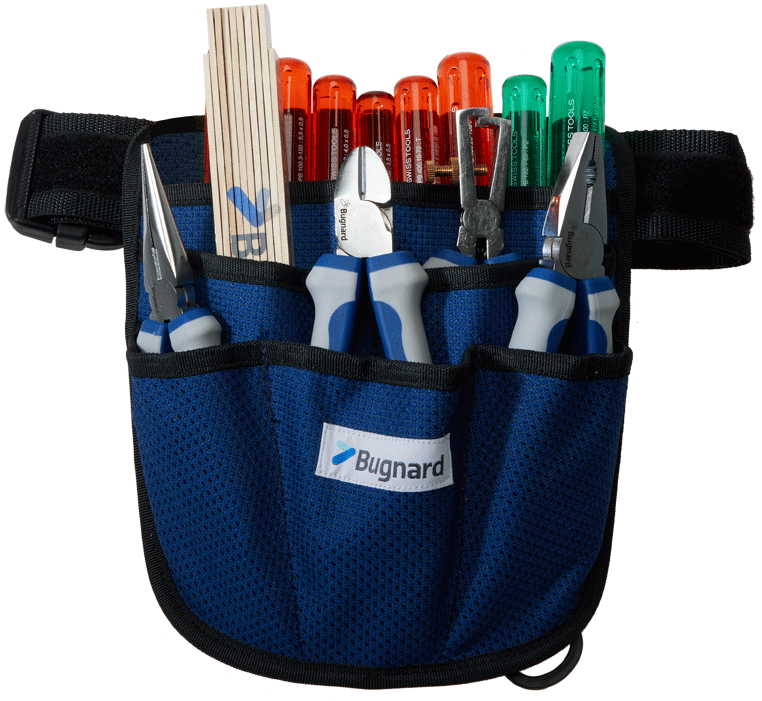 Set Bugnard - Trousse d'outils en toile - bleu - n°1 - Bugnard.ch