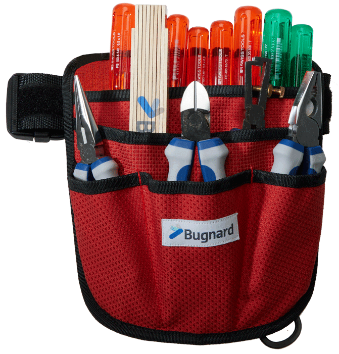 Set Bugnard - Trousse d'outils en toile - rouge - n°1 - Bugnard.ch