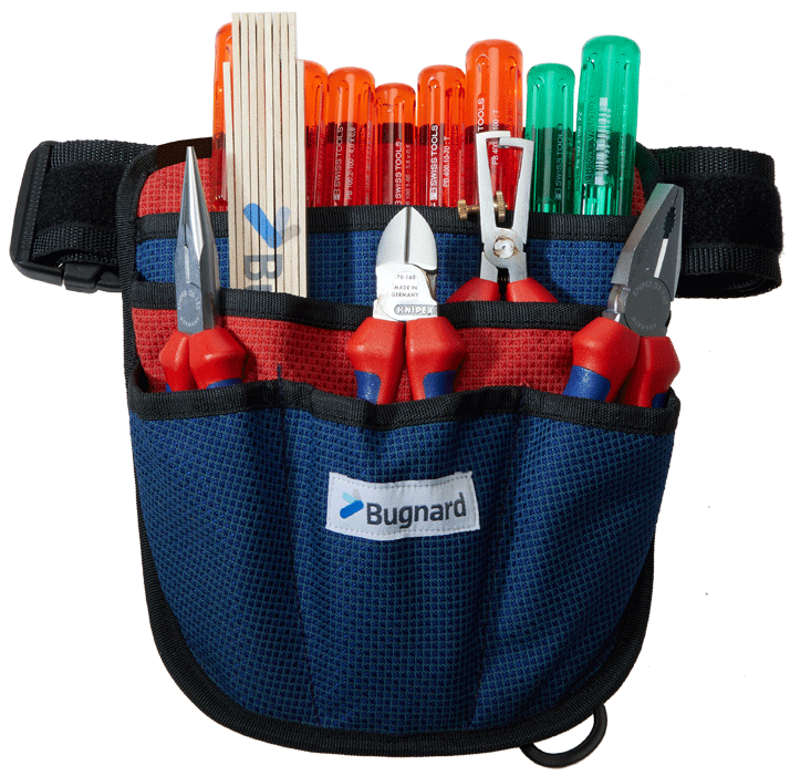 Set Bugnard - Trousse d'outils en toile - bleu/rouge - n°1 - Bugnard.ch