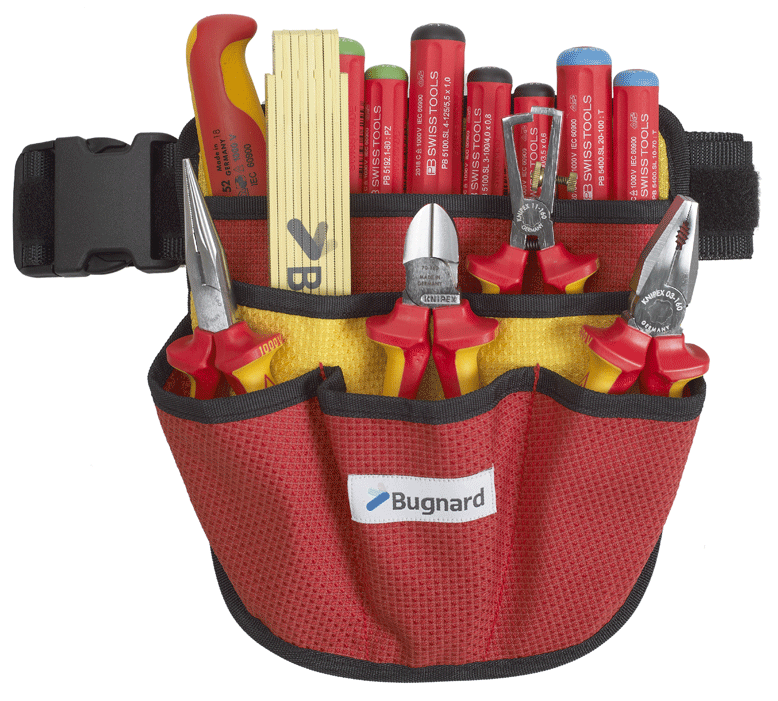Set Bugnard - Trousse d'outils en toile - rouge/jaune - 1000 V - n°1 - Bugnard.ch