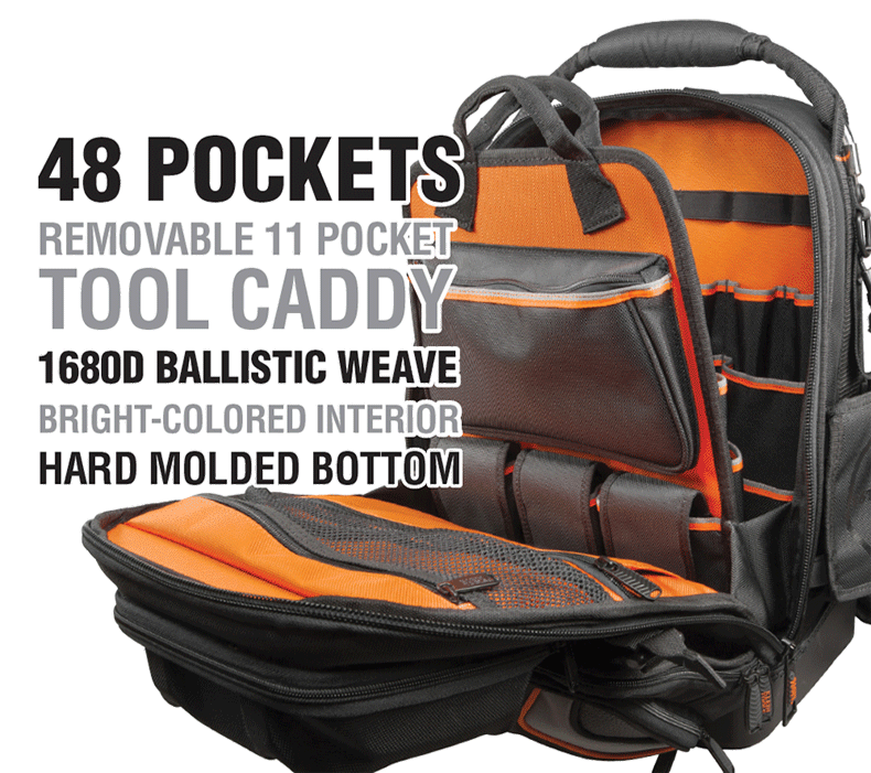 Klein Tools - Sac à dos pour outils - noir/orange - n°9 - Bugnard.ch