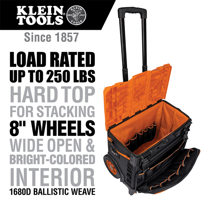 Klein Tools - Coffre pour outils avec roues intégrées - vide - n°9 - EAN 092644554735 - Bugnard.ch