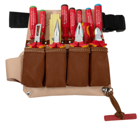 Set Bugnard - Trousse d'outils en cuir avec ceinturon - 1000 V