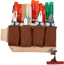 Set Bugnard - Trousse d'outils en cuir avec ceinturon