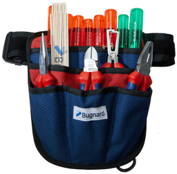 Set Bugnard - Werkzeugtasche aus Gewebe - blau/rot