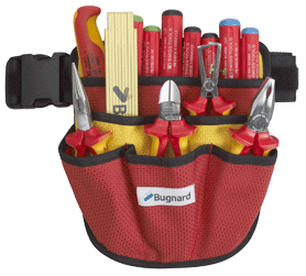 Set Bugnard - Werkzeugtasche aus Gewebe - rot/gelb - 1000 V