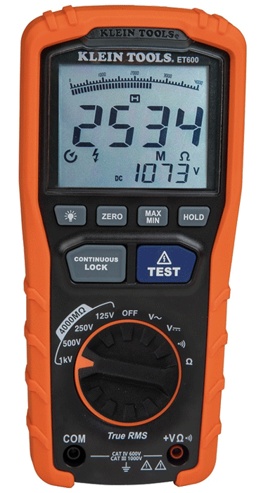 Klein Tools - Testeur de résistance d'isolement numérique - n°1 - EAN 092644692420 - Bugnard.ch