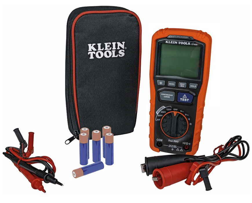 Klein Tools - Testeur de résistance d'isolement numérique - n°5 - EAN 092644692420 - Bugnard.ch