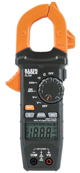 Klein Tools - Pince ampèremétrique - numérique - n°1 - CL120 - EAN 092644692833 - Bugnard.ch