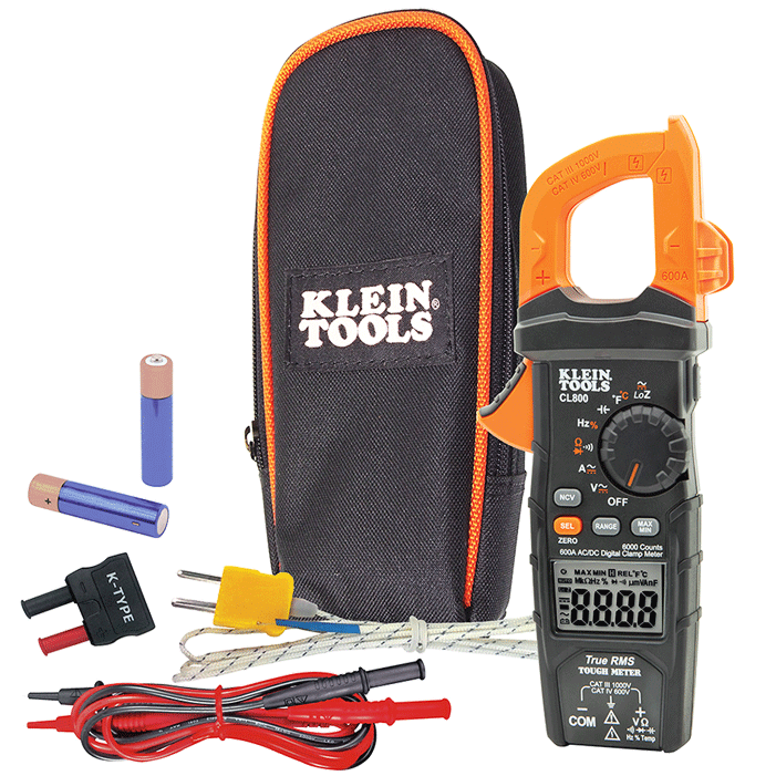Klein Tools - Pince ampèremétrique, numérique TRMS - n°2 - CL800 - Bugnard.ch