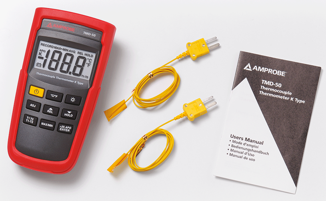 Beha-Amprobe - Thermomètre numérique à double entrée - n°2 - TMD-50 - EAN 0095969556842 - Bugnard.ch