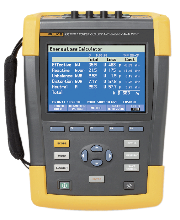 Fluke - Énergimètres et analyseurs de qualité du réseau - n°1 - 435-II - EAN 0095969615563 - Bugnard.ch