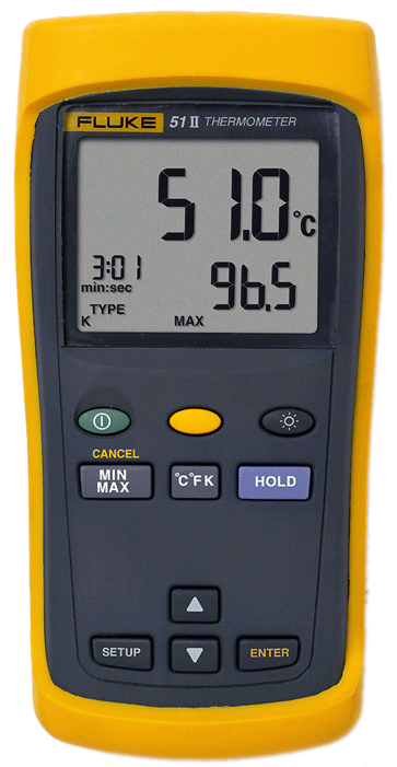 Fluke - Thermomètre numérique à entrée simple - n°1 - 51 II - EAN 0095969077651 - Bugnard.ch