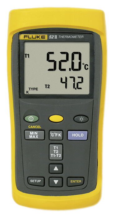 Fluke - Thermomètre numérique à double entrée - n°1 - 52 II - EAN 0095969077644 - Bugnard.ch