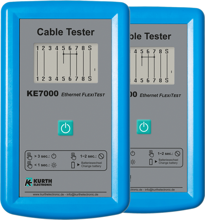 Kurth - KE7000 - Jeu de testeurs câbles réseau RJ45 et RJ11 - n°1 - KE7000 - EAN 4260245852772 - Bugnard.ch