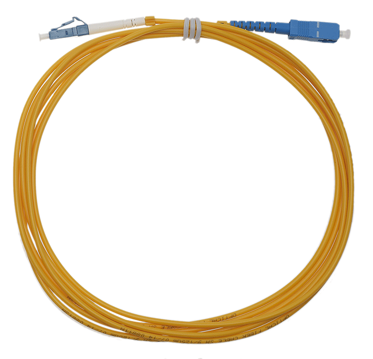 Câble d'adaptateur jaune LC/PC sur SC/PC - n°1 - Bugnard.ch