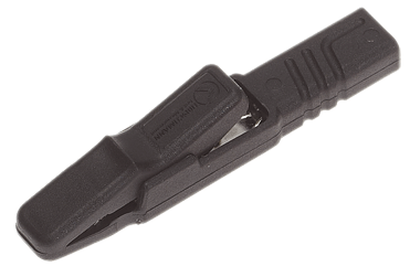 Hirschmann - AK 2 S - Pince crocodile, noir, isolée, longueur 80mm