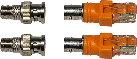 Kurth - Adaptor RJ45-Coax - Jeu d'adaptateurs RJ45 vers Coax
