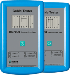 Kurth - KE7000 - Jeu de testeurs câbles réseau RJ45 et RJ11