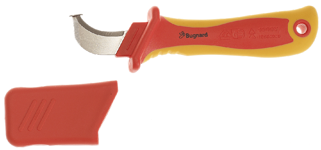 Alyco - Ouvre-câble avec capuchon - lame avec guide - isolé 1000 V - n°2 - EAN 8421504080954 - Bugnard.ch