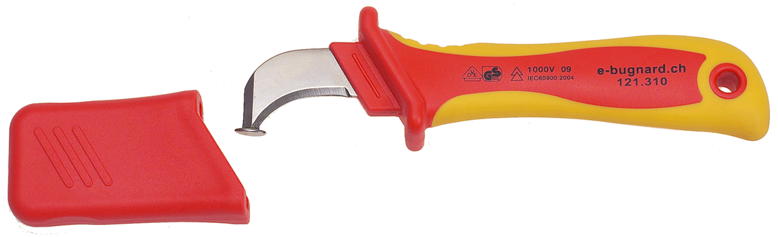 Alyco - Ouvre-câble avec capuchon - lame avec guide - isolé 1000 V - n°3 - EAN 8421504080954 - Bugnard.ch