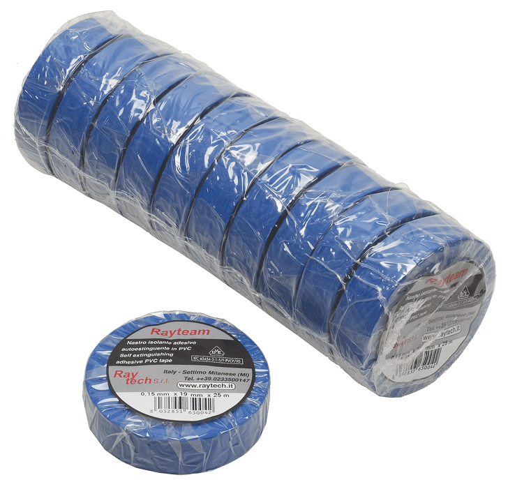 Raytech - Pack de bandes isolantes PVC - auto-extinguible - bleu - n°1 - Bugnard.ch