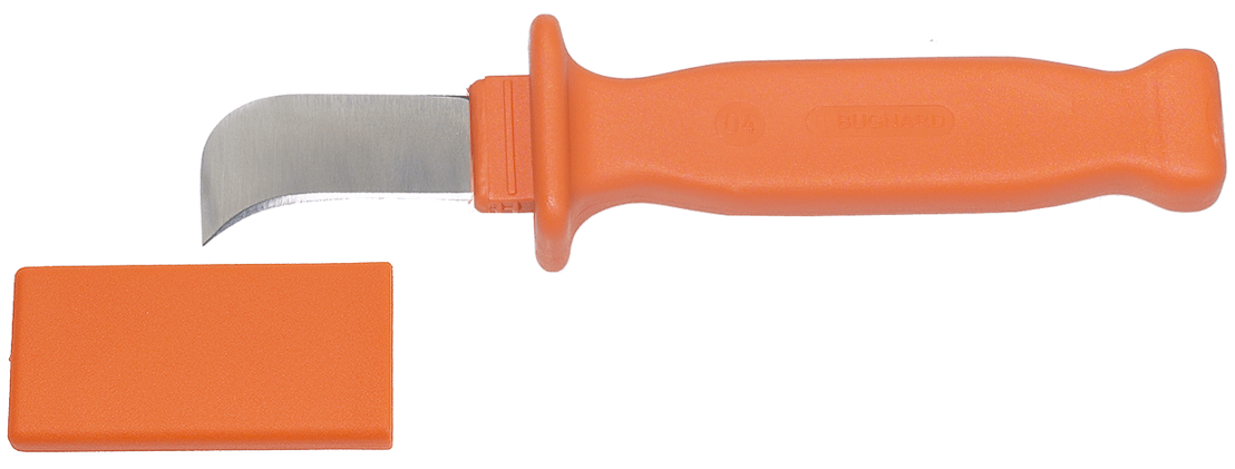 Bugnard - Couteau à câble - isolé 1000 V - lame recourbée - n°2 - Bugnard.ch