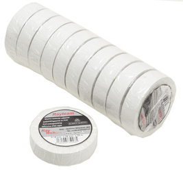 Raytech - Pack de bandes isolantes PVC - auto-extinguible - blanc