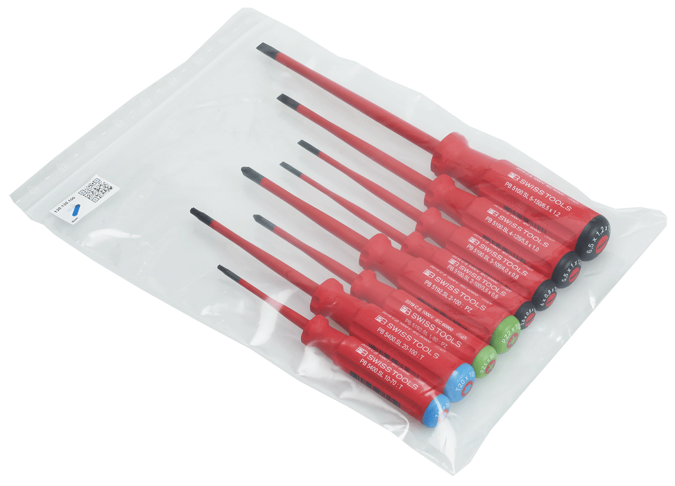 PB Swiss Tools - Jeu de tournevis 8 pièces - isolé 1000 V - n°2 - Bugnard.ch