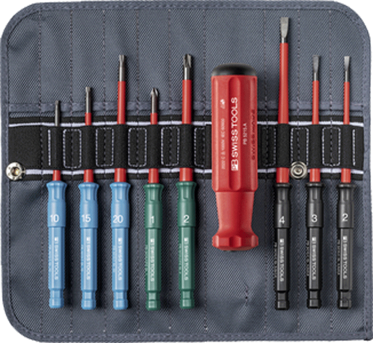 PB Swiss Tools - PB 5219 SU - Jeu de tournevis de sécurité - isolé 1000 V - Slim - n°1 - PB 5219 SU - EAN 7610733287826 - Bugnard.ch