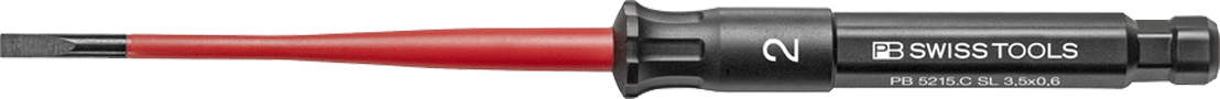 PB Swiss Tools - Lame de tournevis à fente - isolé 1000 V - Slim - n°1 - Bugnard.ch