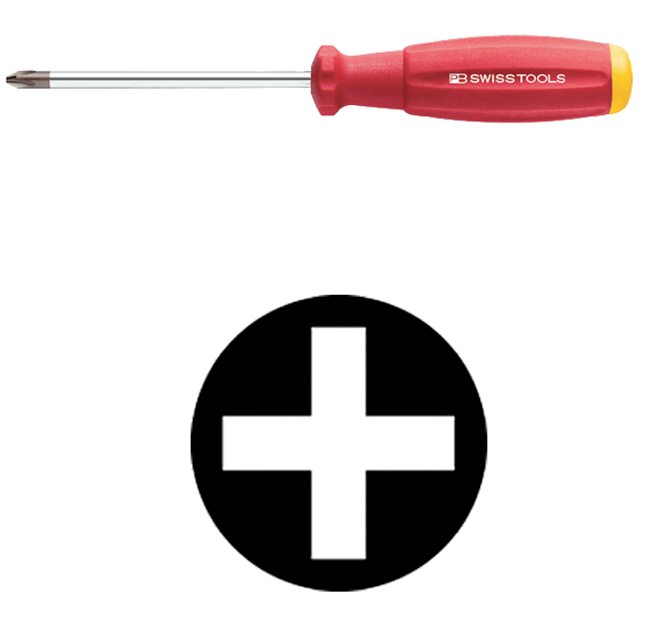 PB Swiss Tools - PB 8190 - Tournevis - Phillips - SwissGrip - n°1 - PB 8190 - Bugnard.ch