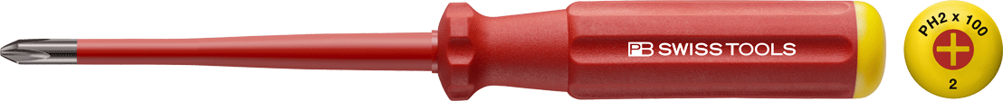 PB Swiss Tools - PB 5190 SL - Tournevis Slim - Phillips - isolé 1000 V - n°2 - PB 5190 SL - Bugnard.ch