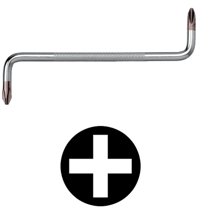 PB Swiss Tools - PB 605 - Tournevis coudé - Phillips - n°1 - PB 605 - Bugnard.ch