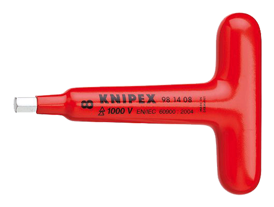 Knipex - 98 14 - Clé mâle - six pans - avec poignée T - isolé 1000 V - n°1 - 98 14 - Bugnard.ch