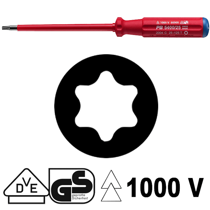 PB Swiss Tools - PB 5400 - Tournevis - Torx - isolé 1000 V - n°1 - PB 5400 - Bugnard.ch