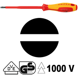 Knipex - 98 20 - Tournevis - À fente - isolé 1000 V