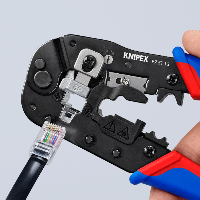 Knipex - 97 51 - Pince à sertir - pour fiches modulaires - n°2 - 97 51 - EAN 4003773087908 - Bugnard.ch