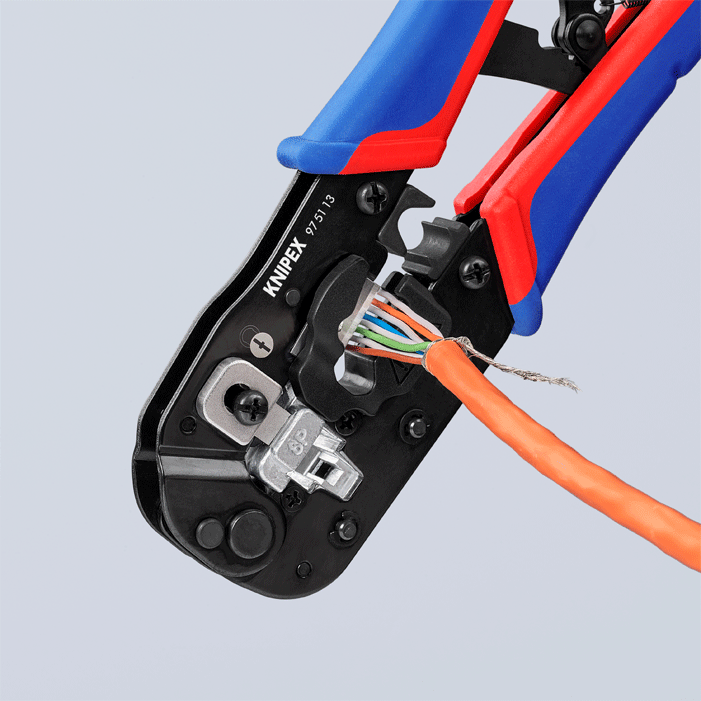 Knipex - 97 51 - Pince à sertir - pour fiches modulaires - n°4 - 97 51 - EAN 4003773087908 - Bugnard.ch