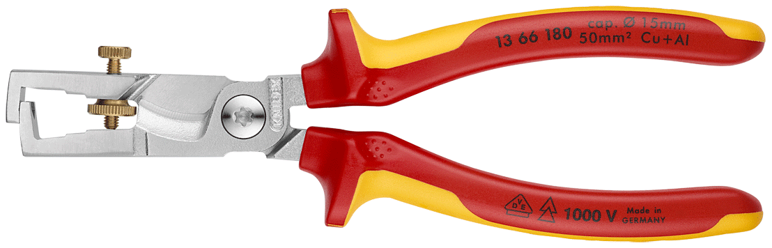 Knipex - 13 66 - Pince combinée à dénuder et cisaille à câble - 1000 V - n°3 - 13 66 - EAN 4003773081319 - Bugnard.ch