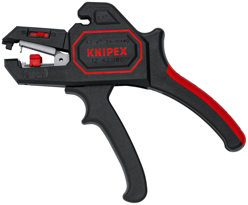 Knipex - 12 62 - Pince à dénuder automatique - 0.2-6 mm² - coudée - n°1 - 12 62 - EAN 4003773054573 - Bugnard.ch