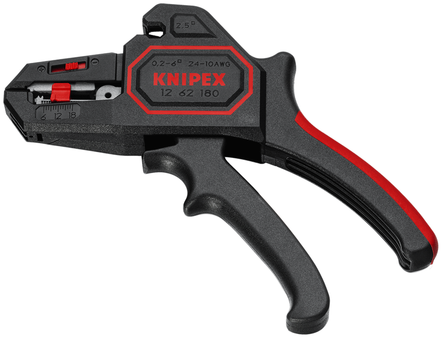 Knipex - 12 62 - Pince à dénuder automatique - 0.2-6 mm² - coudée - n°2 - 12 62 - EAN 4003773054573 - Bugnard.ch
