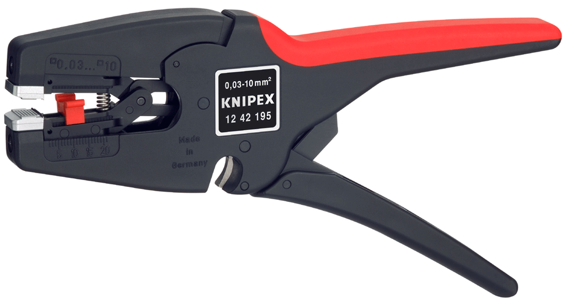 Knipex - 12 42 - Pince à dénuder automatique - 0.03-10 mm² - droite - n°1 - 12 42 - EAN 4003773054580 - Bugnard.ch