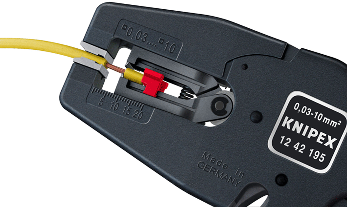 Knipex - 12 42 - Pince à dénuder automatique - 0.03-10 mm² - droite - n°2 - 12 42 - EAN 4003773054580 - Bugnard.ch