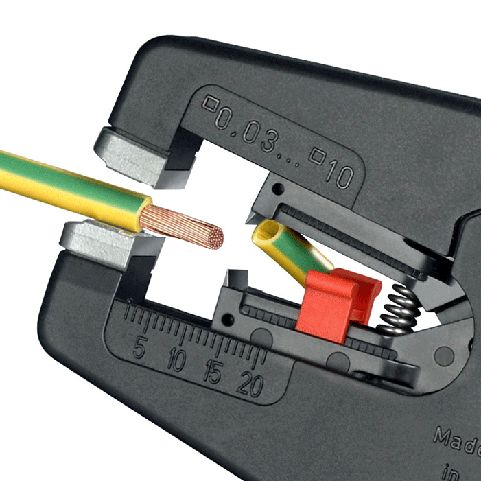 Knipex - 12 42 - Pince à dénuder automatique - 0.03-10 mm² - droite - n°4 - 12 42 - EAN 4003773054580 - Bugnard.ch