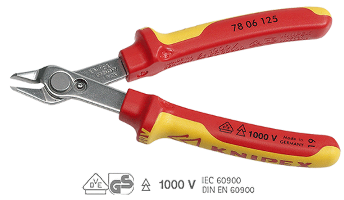 Knipex - 78 06 T - Pince coupante de côté - inclinée - INOX - 1000 V - n°3 - 78 06 T - EAN 4003773084099 - Bugnard.ch