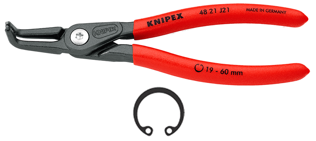 Knipex - Pince pour circlips intérieurs - bec coudé 90° - n°1 - 48 21 - Bugnard.ch
