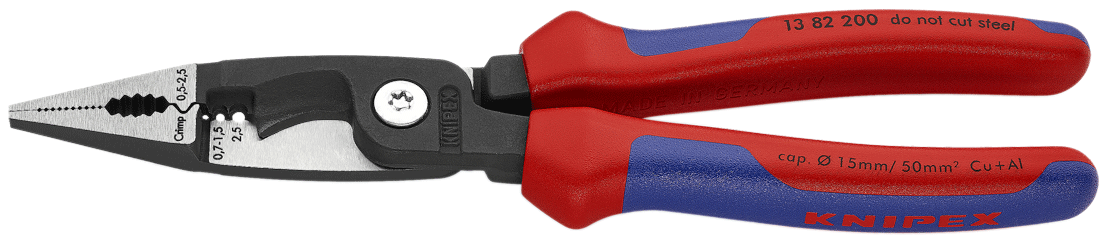 Knipex - 13 82 - Pince universelle d'électricien - 6 fonctions - n°1 - 13 82 - EAN 4003773075080 - Bugnard.ch