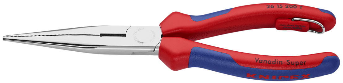 Knipex - 26 15 T - Pince à bec demi-rond - coupante de côté - Tethered - n°1 - 26 15 T - EAN 4003773079996 - Bugnard.ch