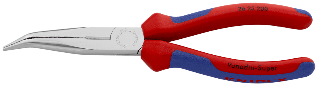 Knipex - Pince demi-ronde avec coupe-fils latéral - coudée - n°2 - Bugnard.ch